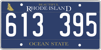 RI license plate 613395