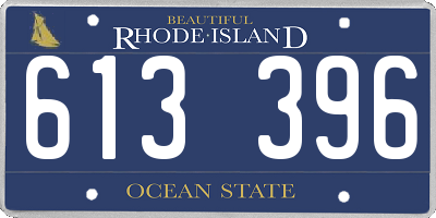 RI license plate 613396