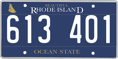 RI license plate 613401