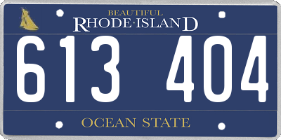 RI license plate 613404