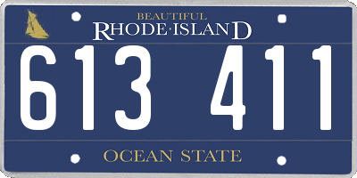 RI license plate 613411