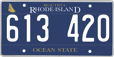 RI license plate 613420
