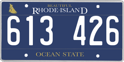 RI license plate 613426