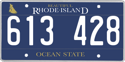RI license plate 613428