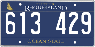 RI license plate 613429