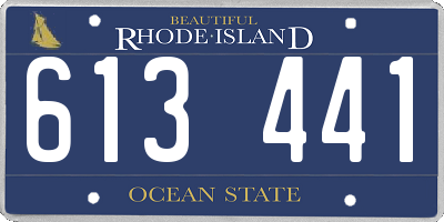 RI license plate 613441
