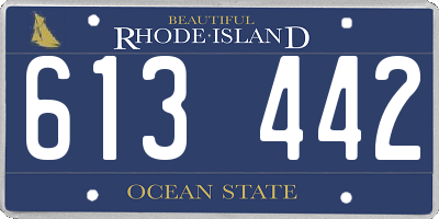 RI license plate 613442