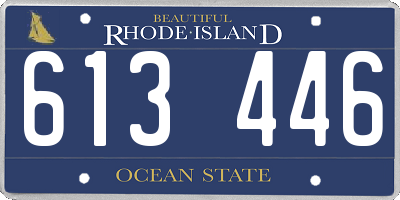 RI license plate 613446
