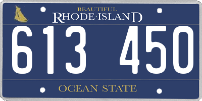 RI license plate 613450
