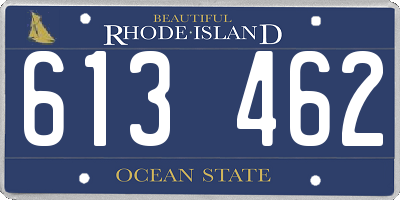 RI license plate 613462