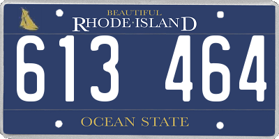 RI license plate 613464