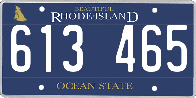 RI license plate 613465