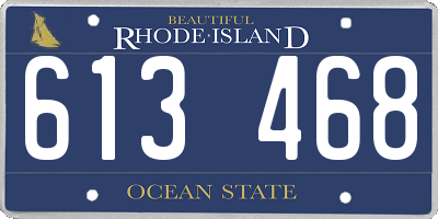 RI license plate 613468