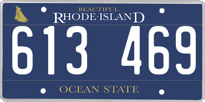 RI license plate 613469