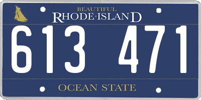 RI license plate 613471