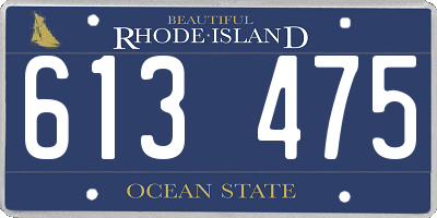 RI license plate 613475