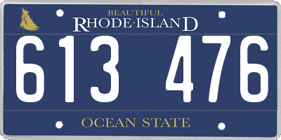 RI license plate 613476