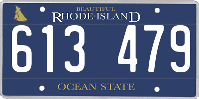 RI license plate 613479