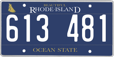 RI license plate 613481
