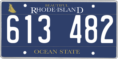 RI license plate 613482
