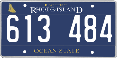 RI license plate 613484