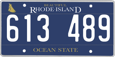 RI license plate 613489