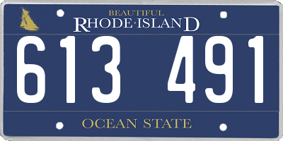 RI license plate 613491