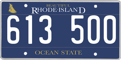 RI license plate 613500
