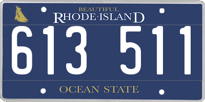 RI license plate 613511
