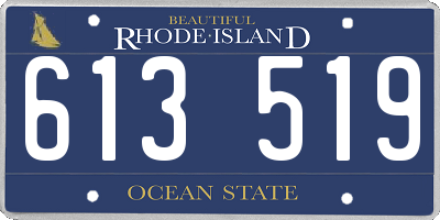 RI license plate 613519