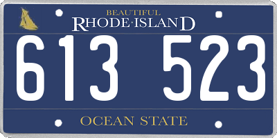 RI license plate 613523