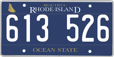 RI license plate 613526