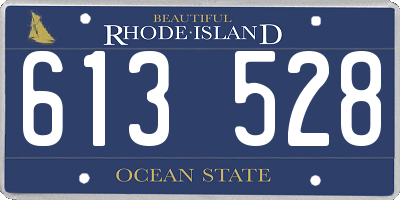 RI license plate 613528