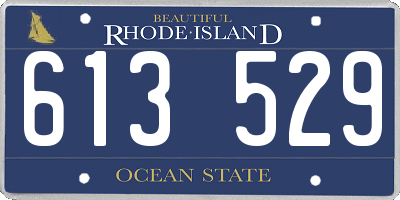 RI license plate 613529