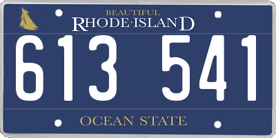 RI license plate 613541