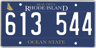RI license plate 613544
