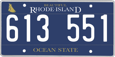 RI license plate 613551