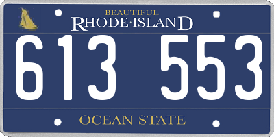 RI license plate 613553
