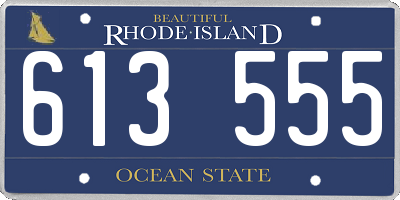 RI license plate 613555