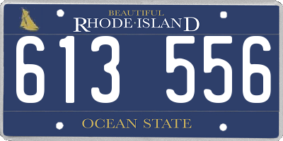 RI license plate 613556