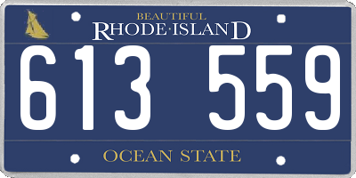 RI license plate 613559