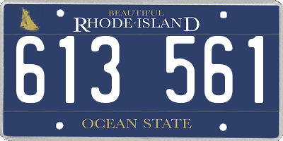 RI license plate 613561