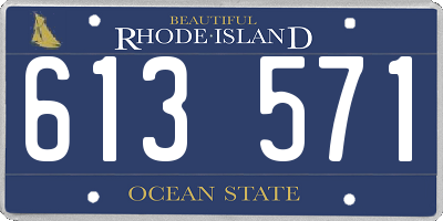 RI license plate 613571
