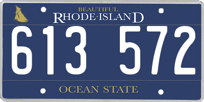 RI license plate 613572
