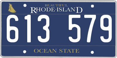 RI license plate 613579