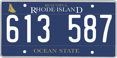 RI license plate 613587