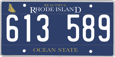 RI license plate 613589