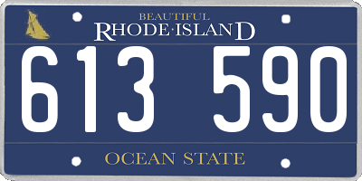 RI license plate 613590