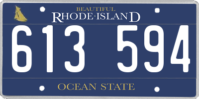 RI license plate 613594