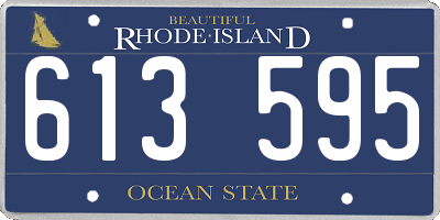 RI license plate 613595